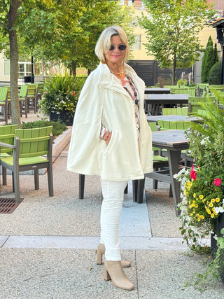 Ivory Womens Cape Poncho