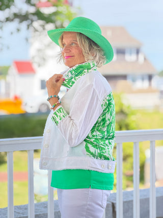 HARBOR LIGHTS GREEN LINEN JACKET Cathys Place