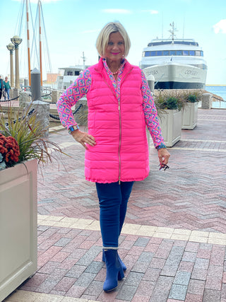 LULU-B HOT PINK PUFFER VEST