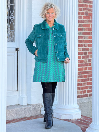 LULU B GREEN RUFFLE SLEEVE DRESS LULU b