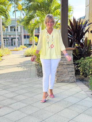 LULU-B CLEAR YELLOW MESH WRAP
