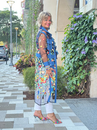 AFTERNOON NAVY LACE JACKET