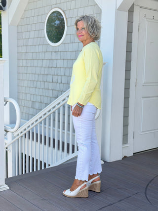 DOCKSIDE NAUTICAL YELLOW STRIPE ANCHOR Cathys Place