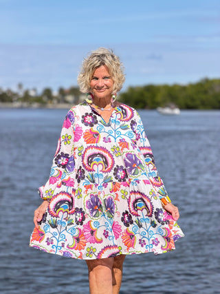 White Kerala Ruffle Dress Cathys Place