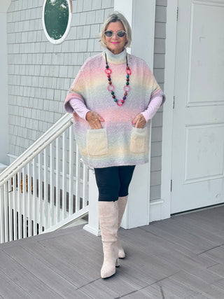 Gradient Colorful Pullover Sweater