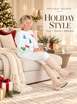 White Shiny Christmas Tree Patched Patterned Festive Sweatshirt Cathys Place