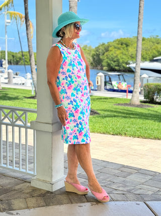 PINK PETALS SHIFT DRESS