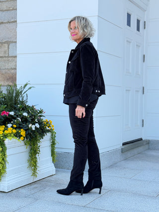 LULU-B BLACK VELOUR PANTS LULU-B