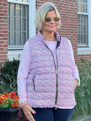 LULU-B AUBRY PINK SHORT PUFFER VEST