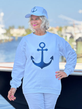 Glitter anchor Sweatshirt Cathys Place