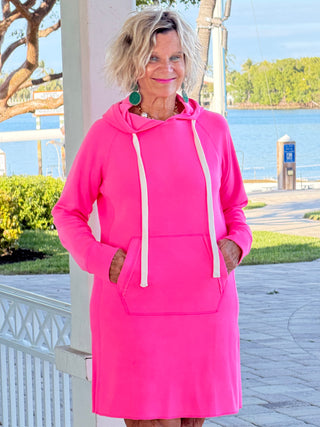 Lulu b  kangaroo Hot Pink Scuba Dress LULU-B