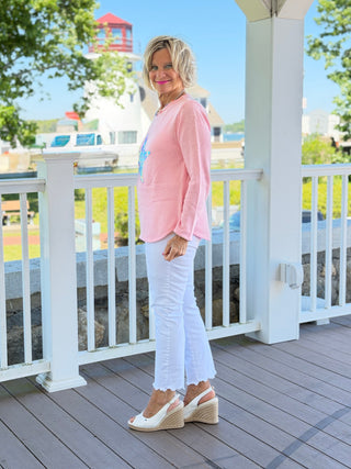 BEACH CLUB PINK STARFISH SWEATER LULU-B