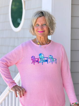 BEACH CLUB SEAFOAM ADIRONDACK SWEATER LULU-B