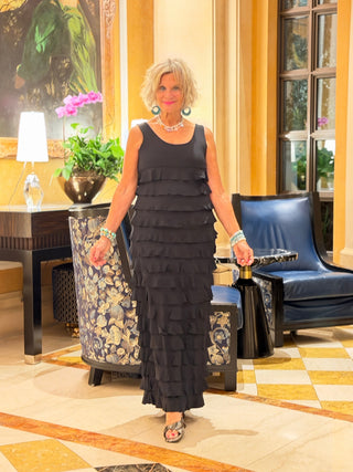 MIAMI NIGHTS  BLACK BLACK CHA CHA DRESS LULU-B