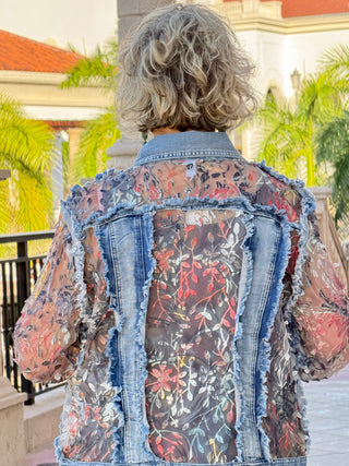 Ethyl Denim & Floral Insert Coat - Virtue ETHYL JEANS