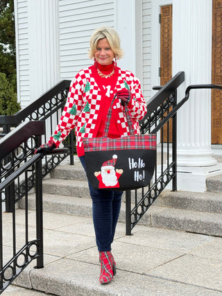 Ho Ho Ho Letter Santa Christmas Tote Bag Cathys Place