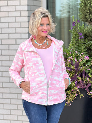 LULU B SCUBA  PINK FULL ZIPPER JACKET LULU-B