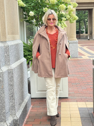 CAMEL Womens Cape Poncho Coat