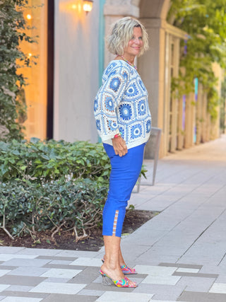 Floral Crochet Sweater CHARLIE B