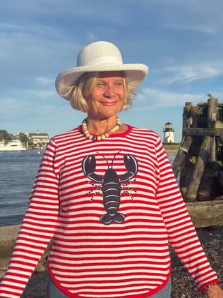 RED STRIPED LOBSTER SWEATER SHIPPING AUGUST 25