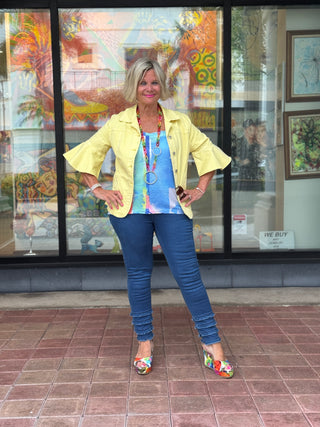 SOUTH BEACH DENIM YELLOW JACKET