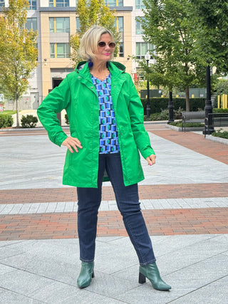 LOGAN GREEN RAINCOAT