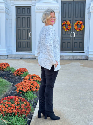 Women's Speckled Chenille Eyelash Sweater