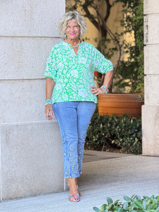 SPRING GREEN BOHO TOP Cathys Place