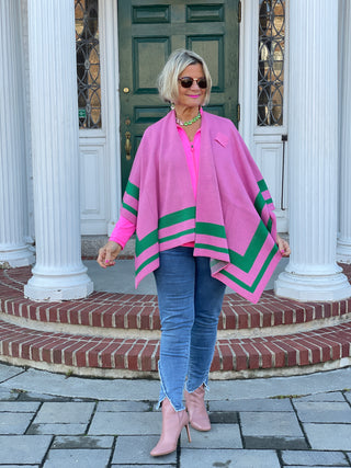 NEW ENGLAND PREPPY RUANA