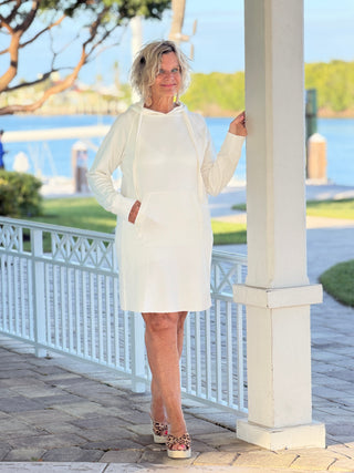 Lulu b kangaroo pocket pearl scuba dress LULU-B