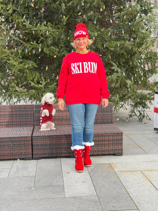 Red Snow Pom Hat Cathys Place