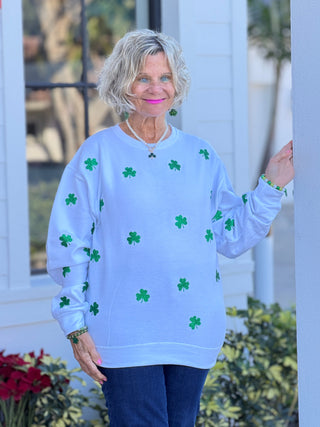 St Patricks Day Glitter weatshirt/Irish Sweatshirt Cathys Place