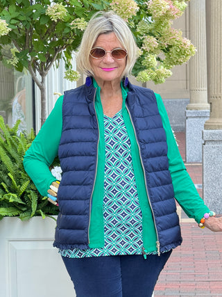 LULU-B NAVY SHORT VEST