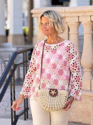 Handcrafted Floral Crochet Top CHARLIE B