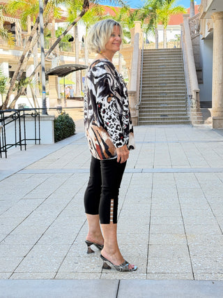 Poleah Italian Cozy Black Multi Sweater One Size Cathys Place