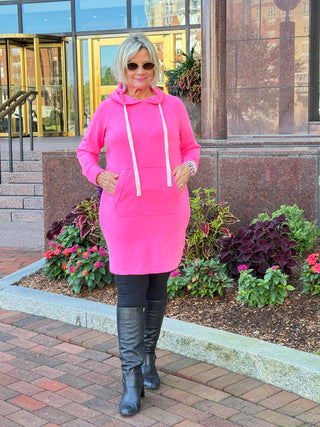 Lulu b  kangaroo Hot Pink Scuba Dress
