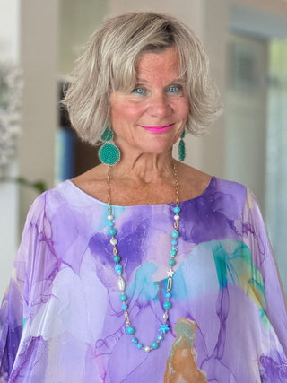 Blue Seas long Necklace Cathys Place
