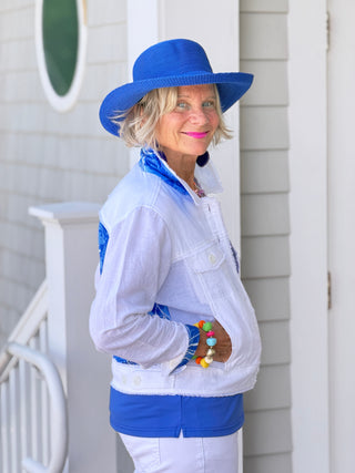HARBOR BLUES LINEN JACKET Cathys Place