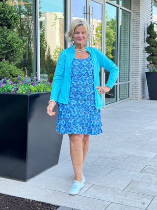 BAHAMA BLUE TURTLE CHA CHA DRESS