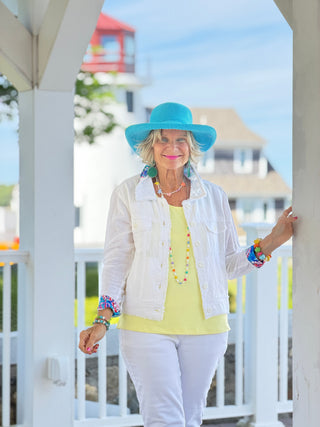 SEASIDE JEWELS LINEN JACKET TANGO MANGO