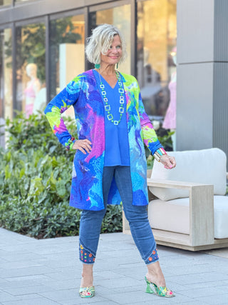 RIVER CRUISE BLUE CARDIGAN ETHYL JEANS