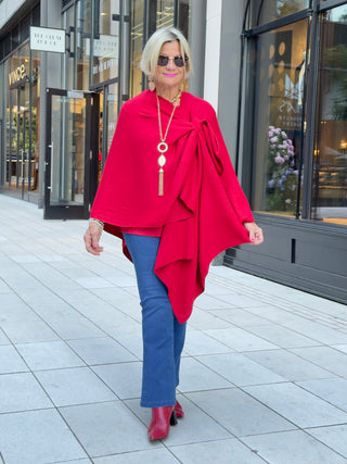 AUTUMN RED TWO WAY WRAP