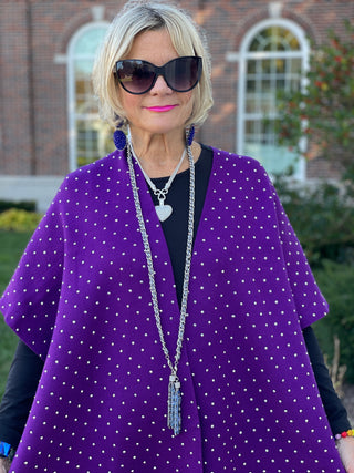 PURPLE BLING CAPE