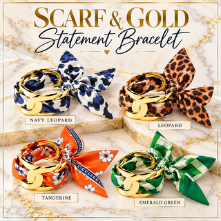 Scarf Gold Cuff bracelet Cathys Place
