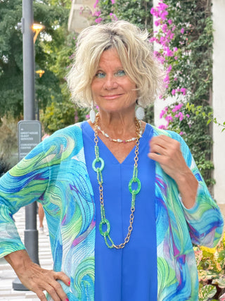 COLOR SPLASH CARDIGAN - BOUNTIFUL