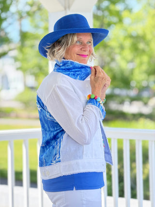 HARBOR BLUES LINEN JACKET Cathys Place