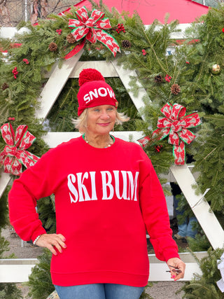 Red Snow Pom Hat Cathys Place
