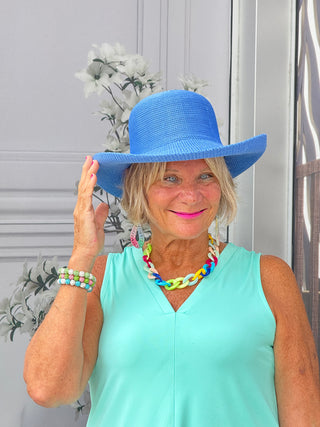 TAILORED AQUA BLUE V-NECK