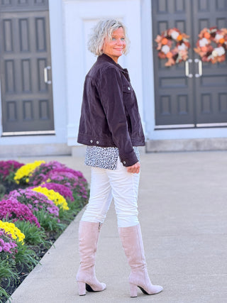 LULU B CHOCLATE VELOUR JACKET LULU-B