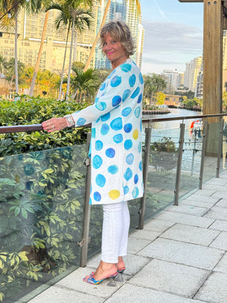 AQUA DOT CARDIGAN